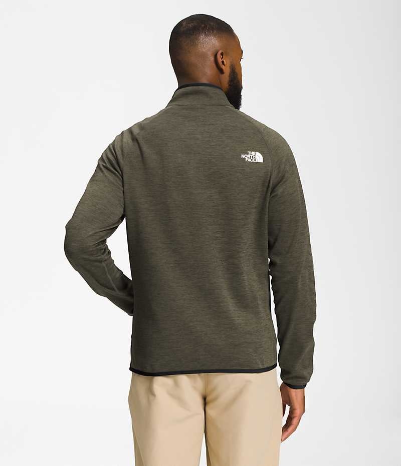 Olive Men's The North Face Canyonlands Full-Zip Fleece Jacket | DUBLIN EDQV