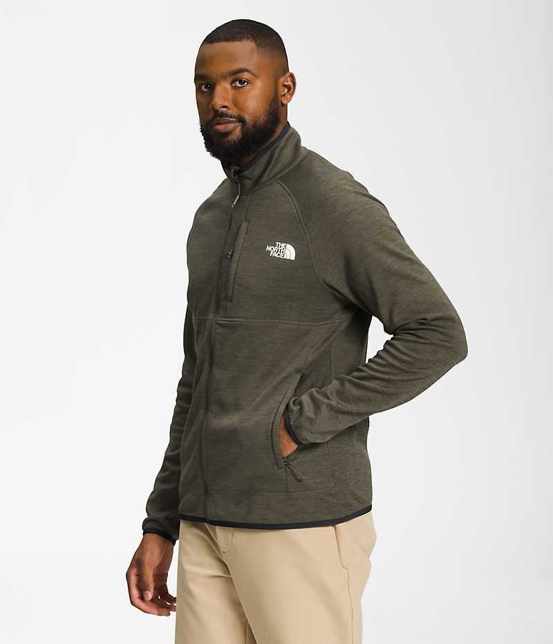 Olive Men's The North Face Canyonlands Full-Zip Fleece Jacket | DUBLIN EDQV