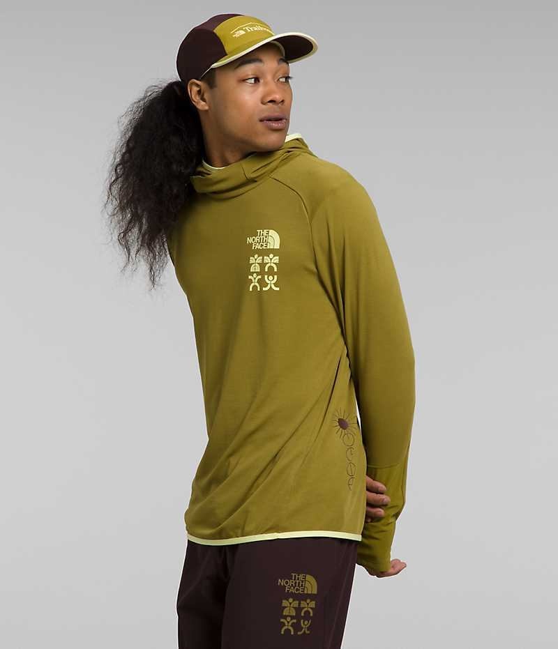 Olive Men's The North Face Trailwear Cerro Alto Hoodie | DUBLIN RZUY