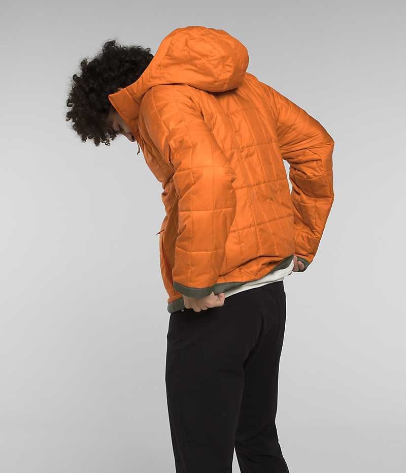 Orange Men's The North Face Circaloft ¼-Zip Pullover Puffer Jacket | DUBLIN QVEY