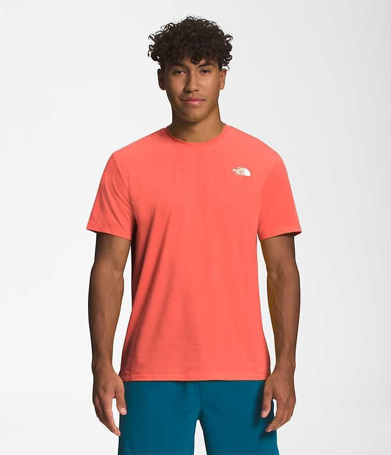 Orange Men\'s The North Face Wander Short Sleeve T-Shirt | IRELAND WIBK