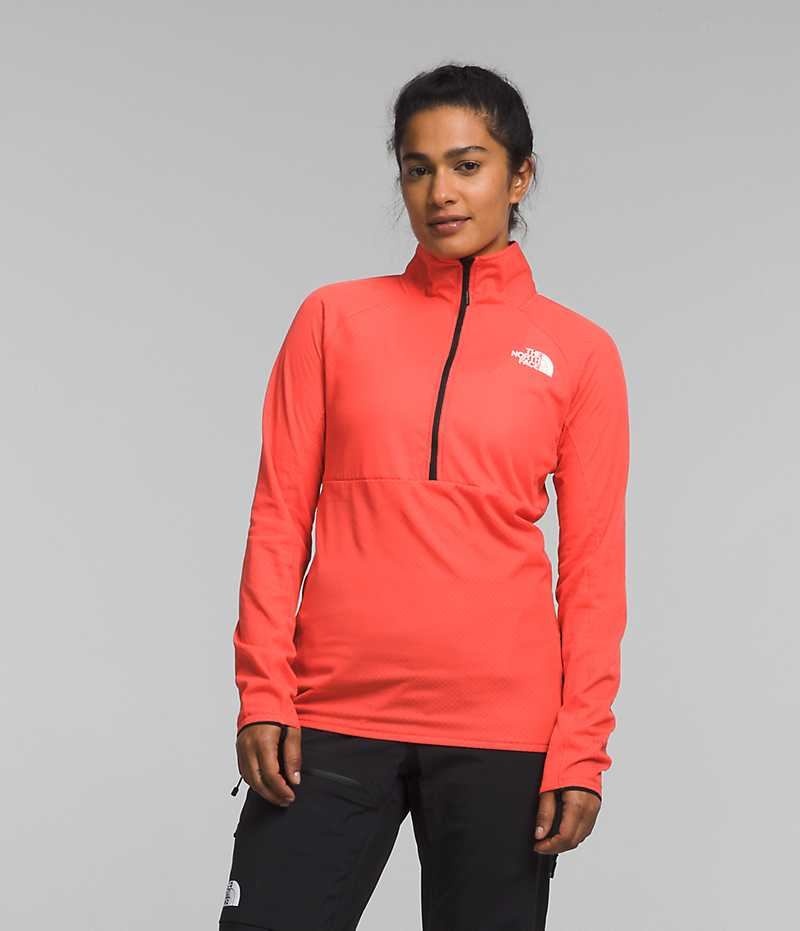 Orange Women\'s The North Face Summit Series FUTUREFLEECE™ LT ½-Zip Sweatshirt | DUBLIN UNAH