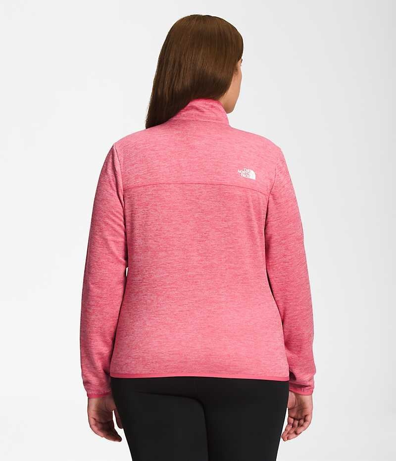 Pink Women's The North Face Plus Canyonlands Full-Zip Fleece Jacket | IRELAND GQPF