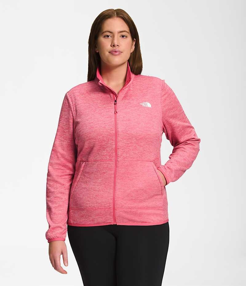 Pink Women\'s The North Face Plus Canyonlands Full-Zip Fleece Jacket | IRELAND GQPF