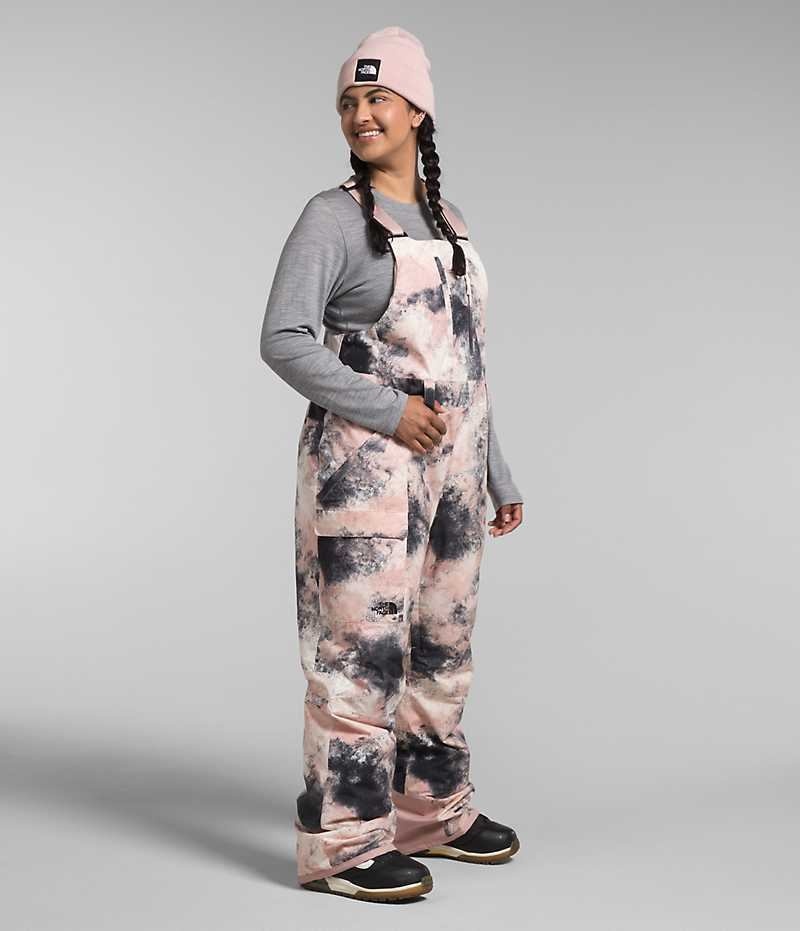 Pink Women's The North Face Plus Freedom Insulated Bib Pants | IRELAND QIZU