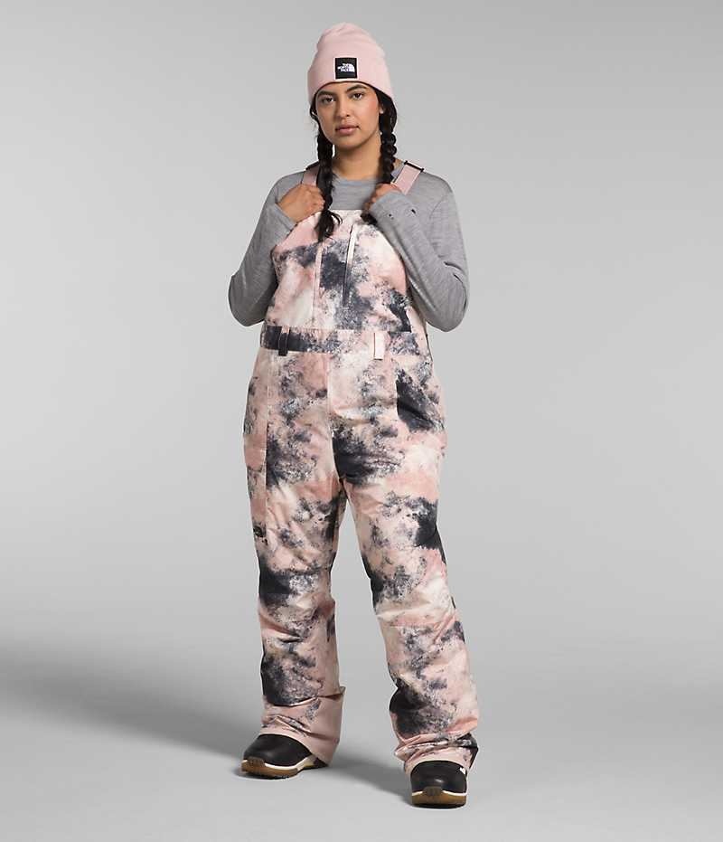 Pink Women\'s The North Face Plus Freedom Insulated Bib Pants | IRELAND QIZU