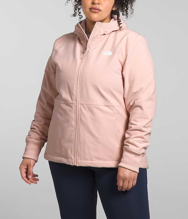 Pink Women\'s The North Face Plus Shelbe Raschel Hoodie Softshell Jacket | DUBLIN HNWF