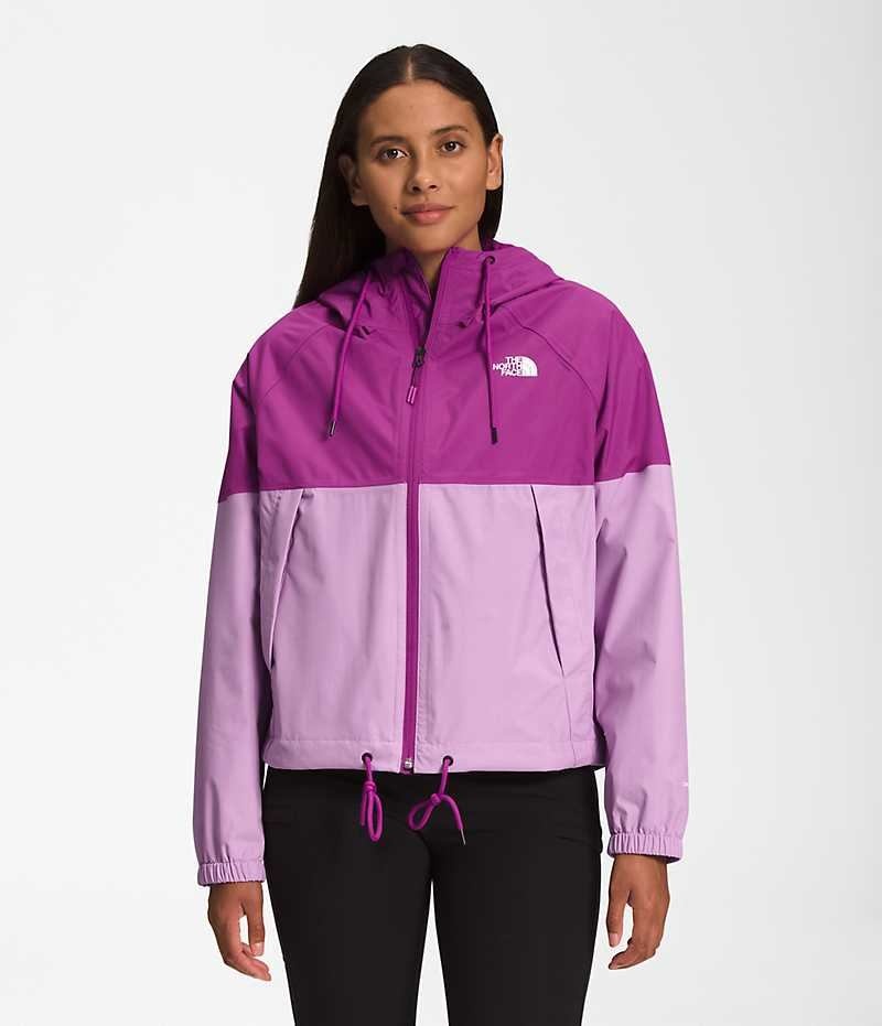 Purple Women\'s The North Face Antora Hoodie Rain Jacket | DUBLIN PCAW