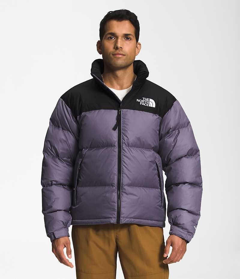 Purple / Black Men\'s The North Face 1996 Retro Nuptse Puffer Jacket | DUBLIN NPHV