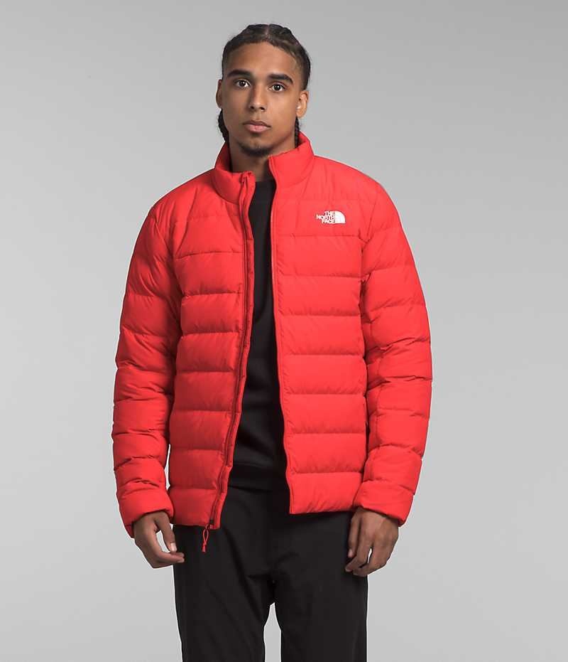 Red Men\'s The North Face Aconcagua 3 Puffer Jacket | DUBLIN VYCE