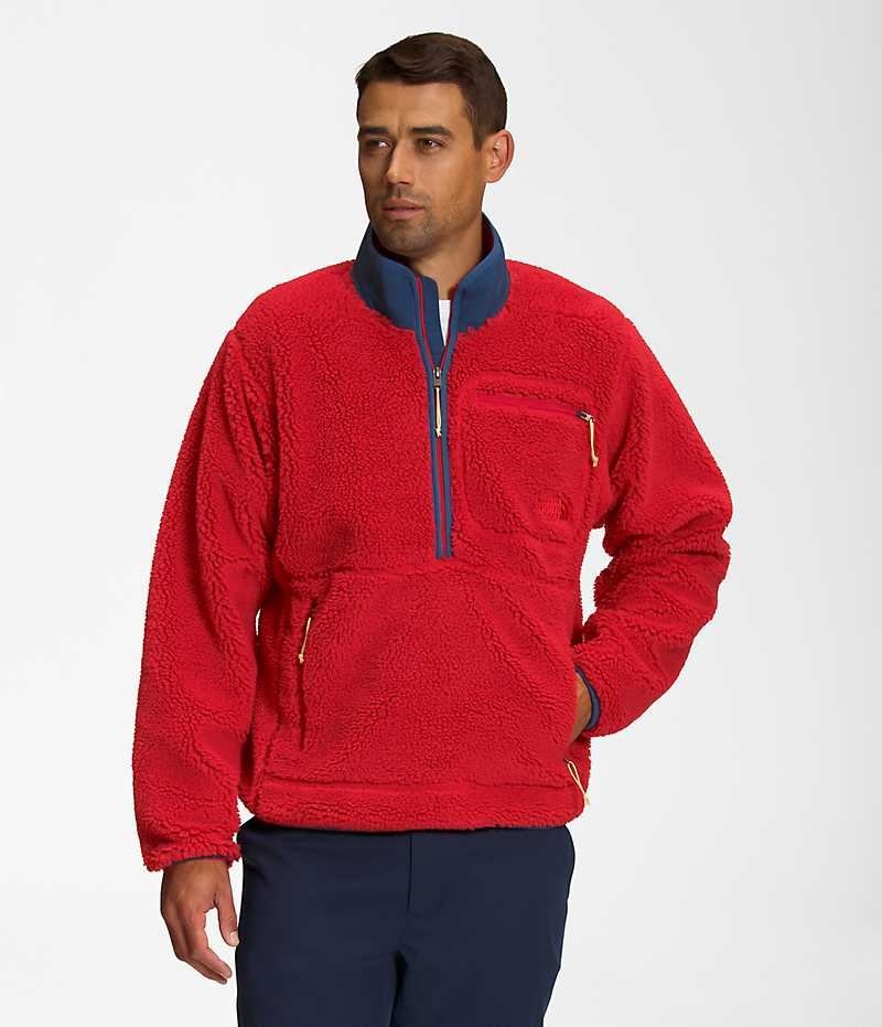 Red Men\'s The North Face Extreme Pile Pullover | DUBLIN RAUV