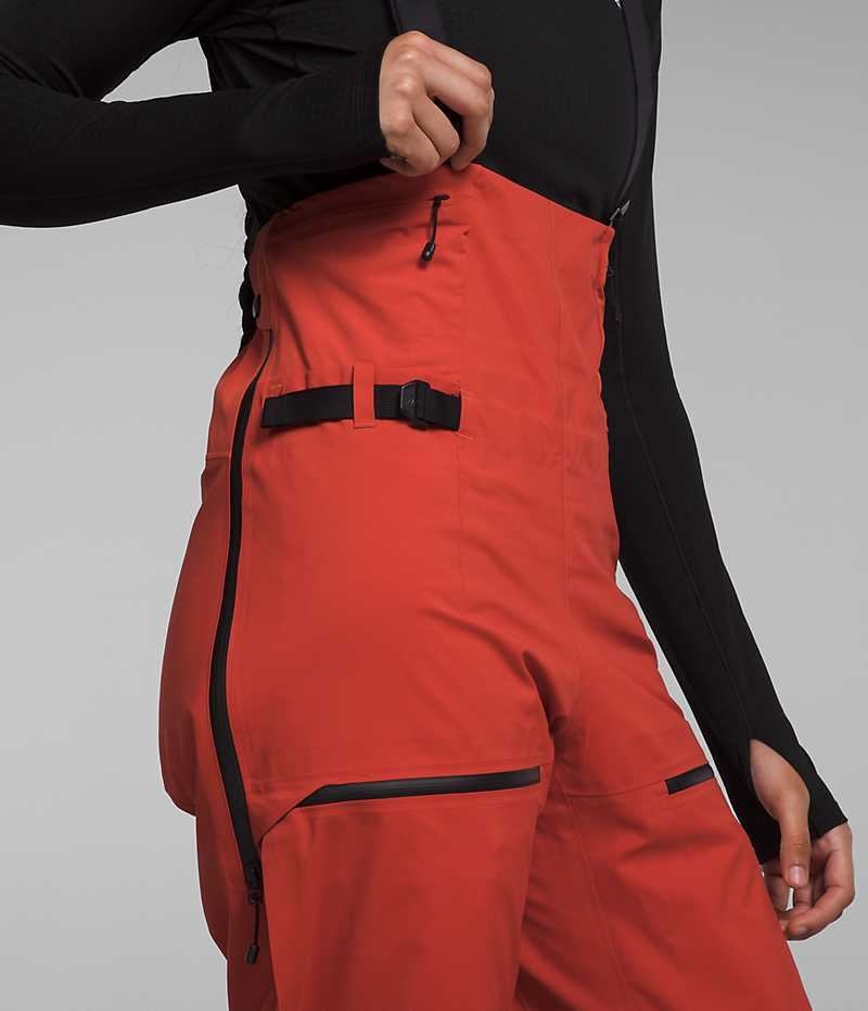 Red Women's The North Face Summit Series Pumori GTX Pro Bib Pants | DUBLIN SREL