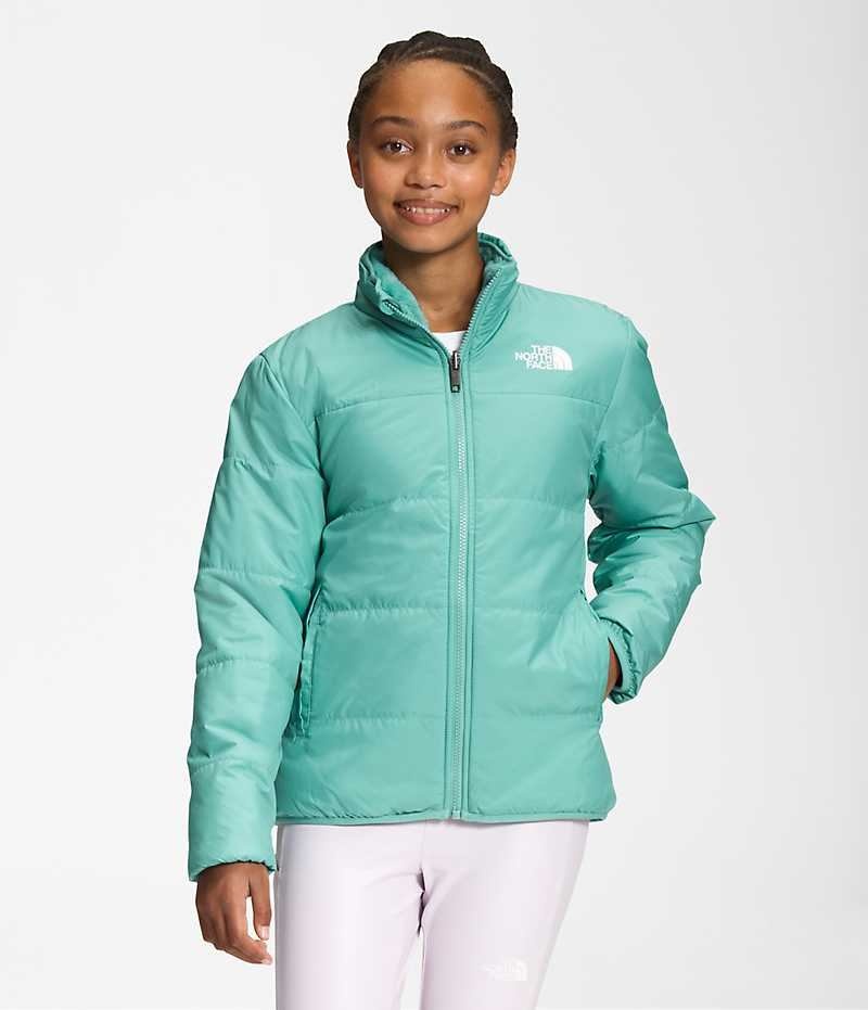 Turquoise Girls\'\' The North Face Reversible Mossbud Fleece Jacket | IRELAND BVZU