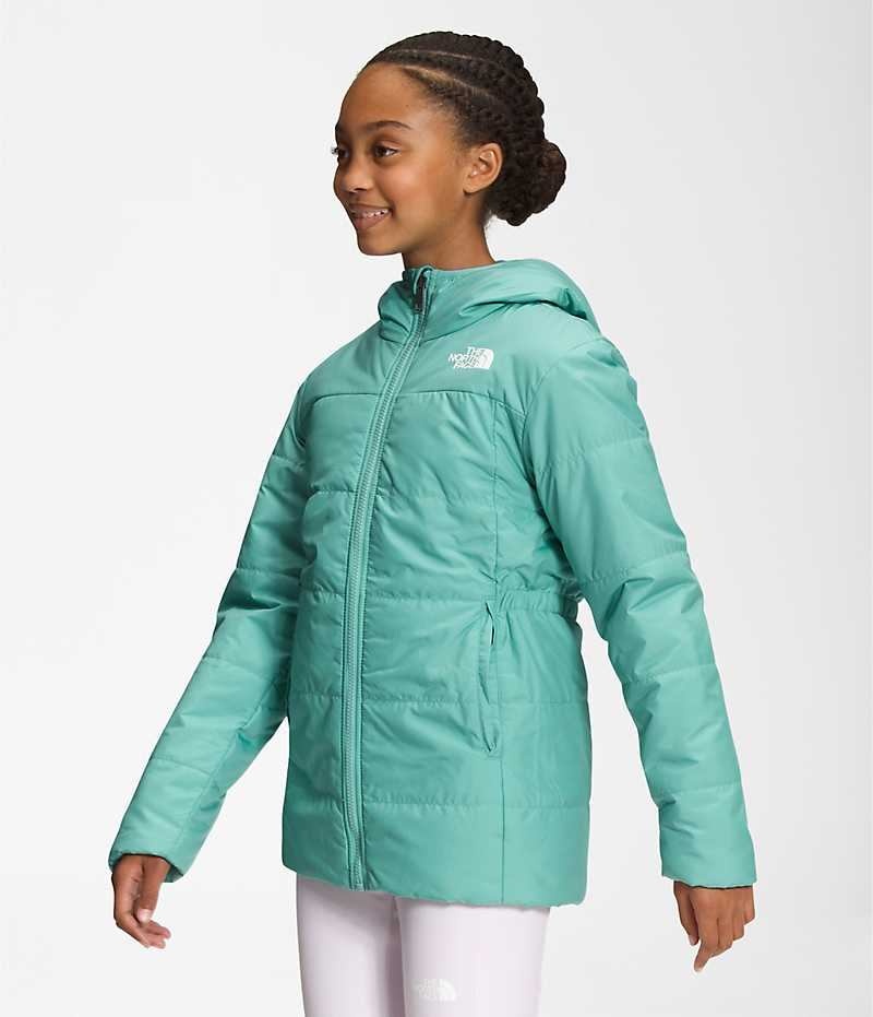 Turquoise Girls'' The North Face Reversible Mossbud Coat | DUBLIN RHDT