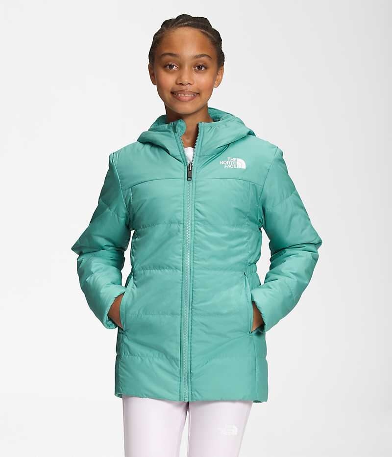 Turquoise Girls\'\' The North Face Reversible Mossbud Coat | DUBLIN RHDT