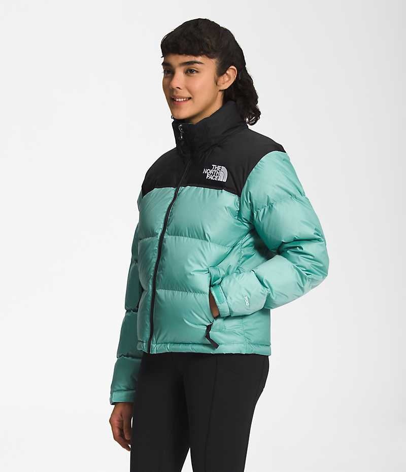 Turquoise Women's The North Face 1996 Retro Nuptse Puffer Jacket | DUBLIN UZVP