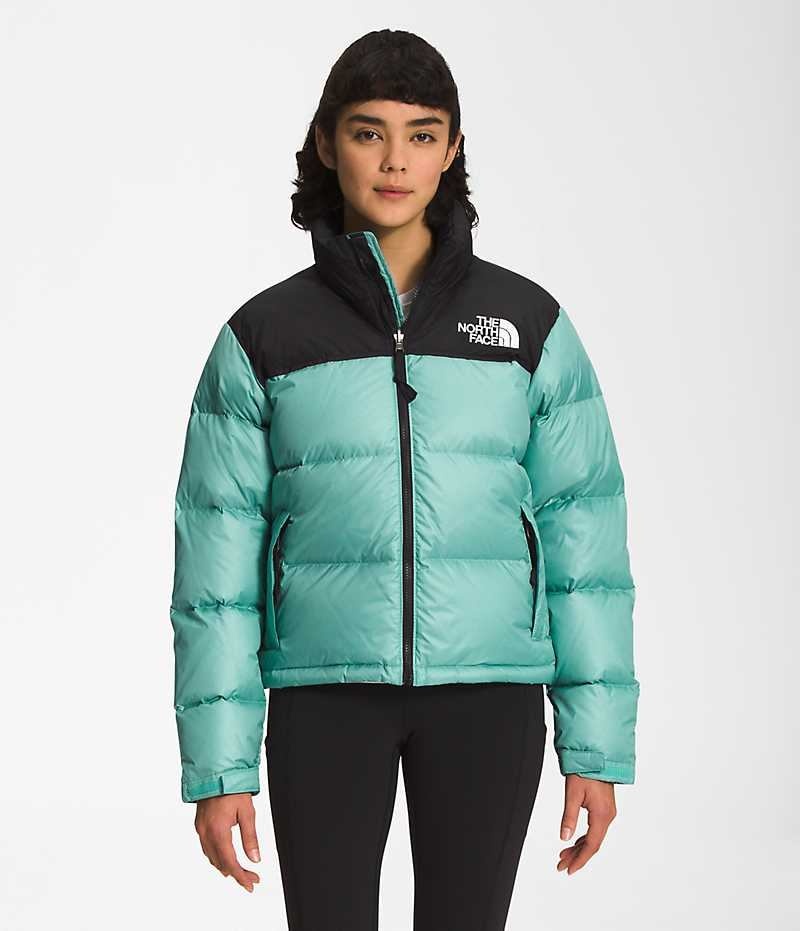 Turquoise Women\'s The North Face 1996 Retro Nuptse Puffer Jacket | DUBLIN UZVP