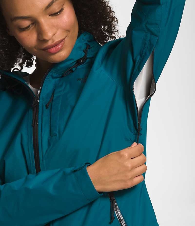 Turquoise Women's The North Face Alta Vista Rain Jacket | IRELAND IHQR