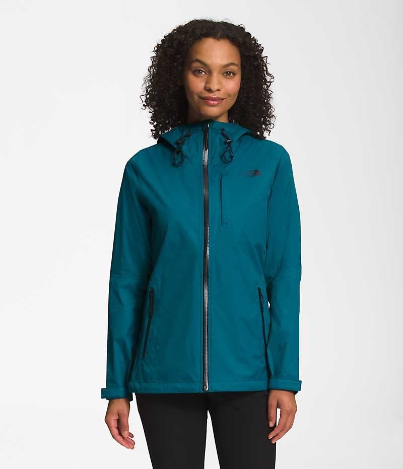 Turquoise Women\'s The North Face Alta Vista Rain Jacket | IRELAND IHQR