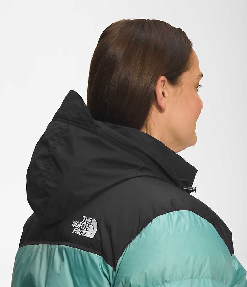 Turquoise Women's The North Face Plus 1996 Retro Nuptse Puffer Jacket | DUBLIN DCFQ