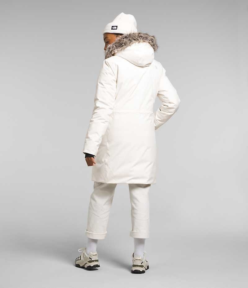 White Women's The North Face Arctic Coat | DUBLIN UEBL