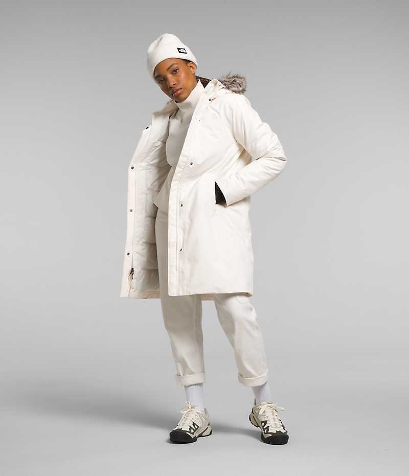 White Women\'s The North Face Arctic Coat | DUBLIN UEBL