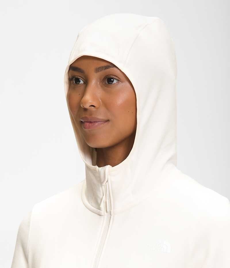 White Women's The North Face Canyonlands Hoodie Fleece Jacket | DUBLIN DFMW