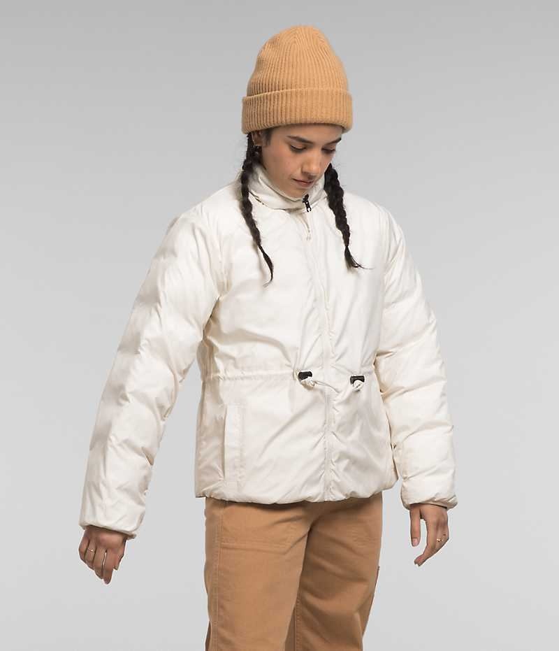 White Women's The North Face Lhotse Reversible Puffer Jacket | IRELAND SOKB