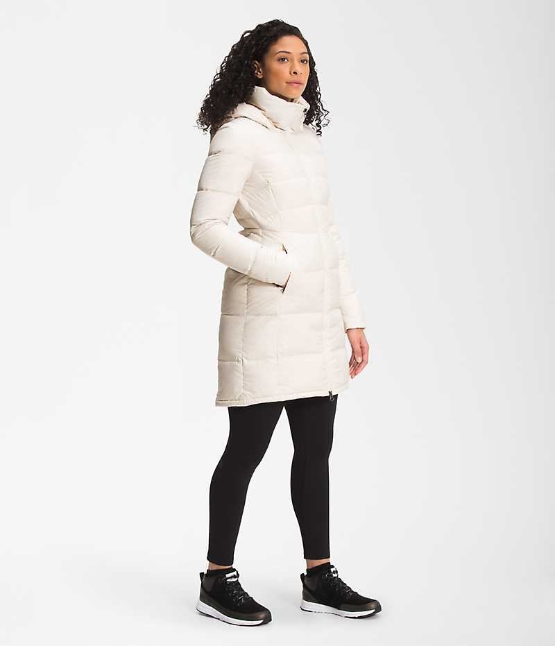 White Women's The North Face Metropolis Coat | DUBLIN HLFN