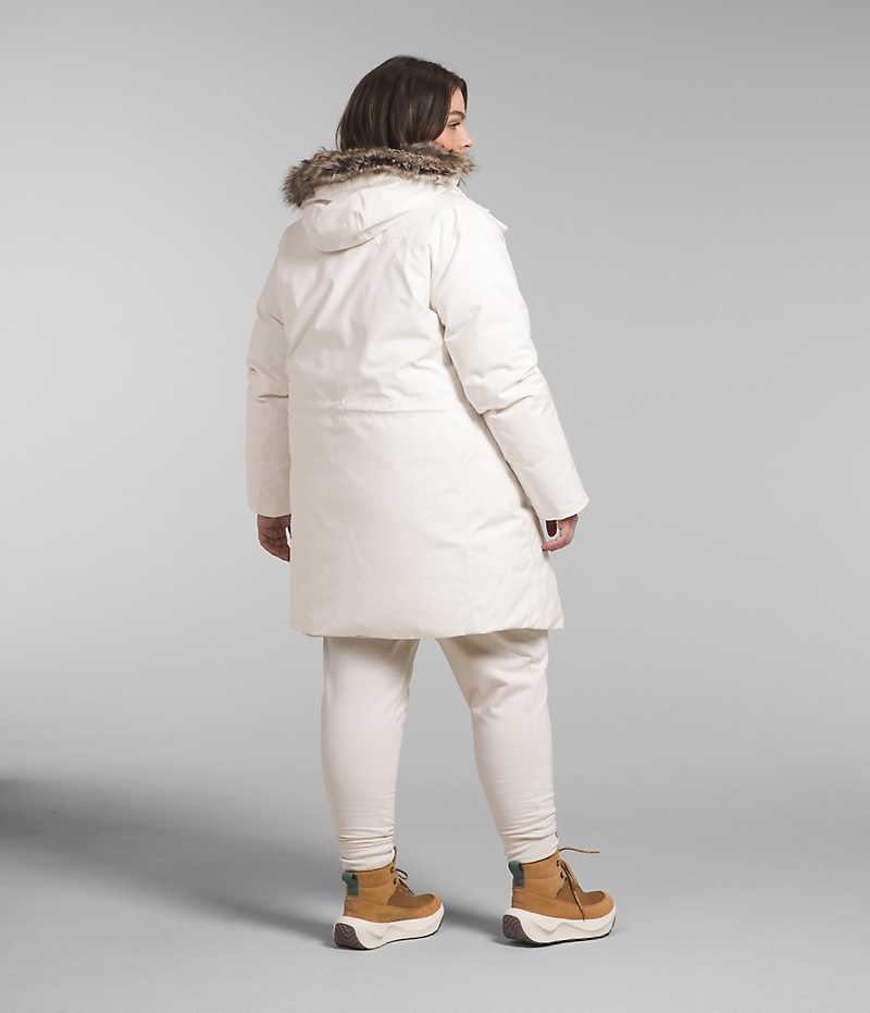 White Women's The North Face Plus Arctic Coat | DUBLIN SWNV