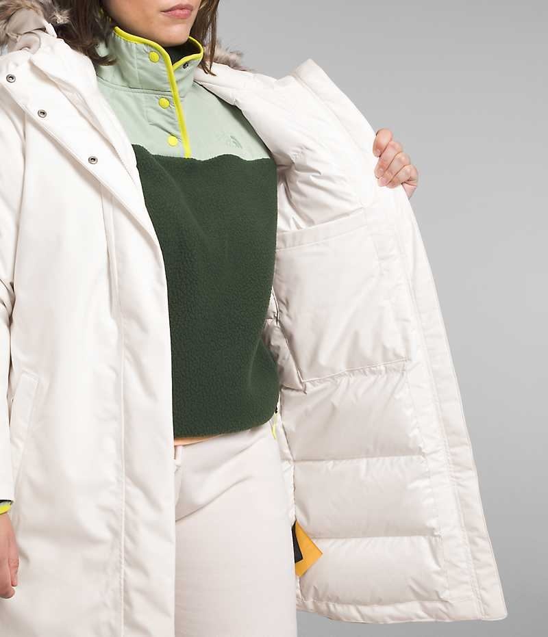 White Women's The North Face Plus Arctic Coat | DUBLIN SWNV