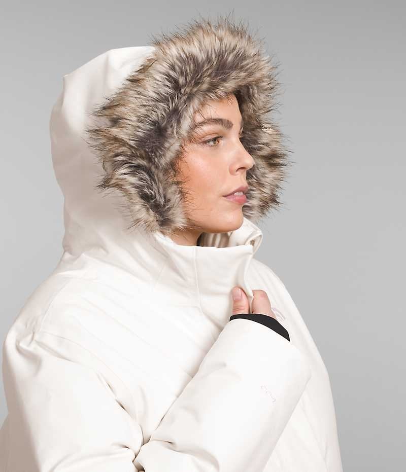 White Women's The North Face Plus Arctic Coat | DUBLIN SWNV