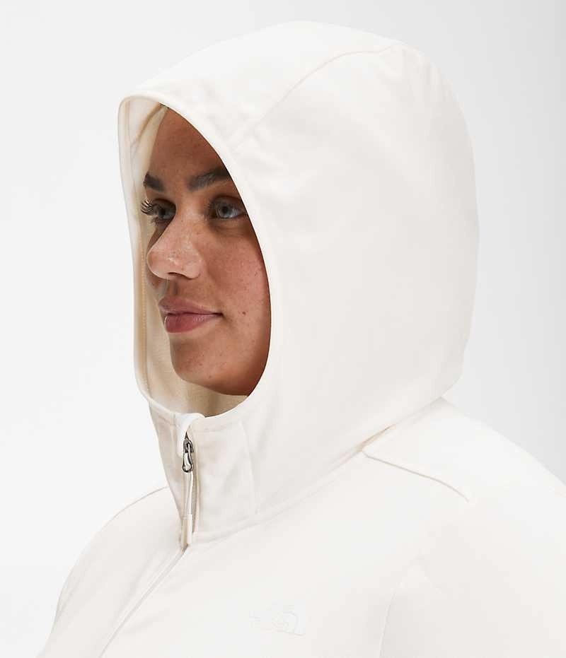 White Women's The North Face Plus Canyonlands Hoodie Fleece Jacket | IRELAND DHLC