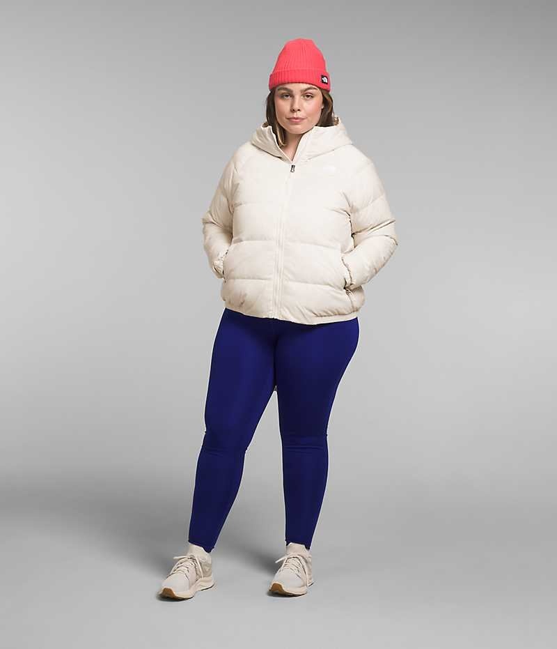 White Women's The North Face Plus Hydrenalite™ Hoodie Puffer Jacket | IRELAND AXWH