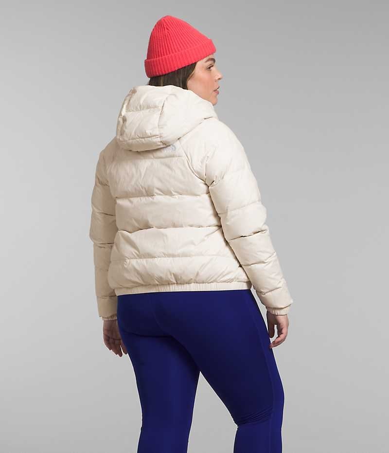 White Women's The North Face Plus Hydrenalite™ Hoodie Puffer Jacket | IRELAND AXWH