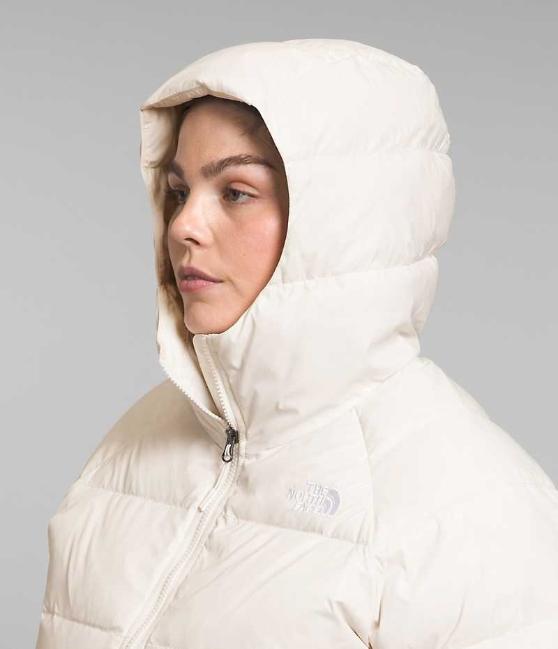 White Women's The North Face Plus Hydrenalite™ Hoodie Puffer Jacket | IRELAND AXWH