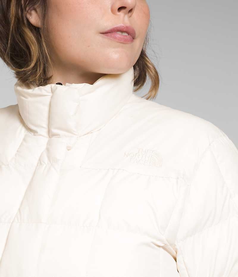 White Women's The North Face Plus Lhotse Reversible Puffer Jacket | IRELAND WYQR