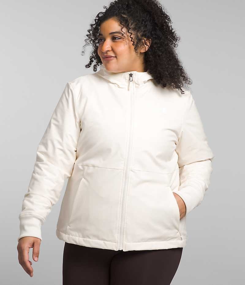 White Women\'s The North Face Plus Shelbe Raschel Hoodie Softshell Jacket | IRELAND CNLY