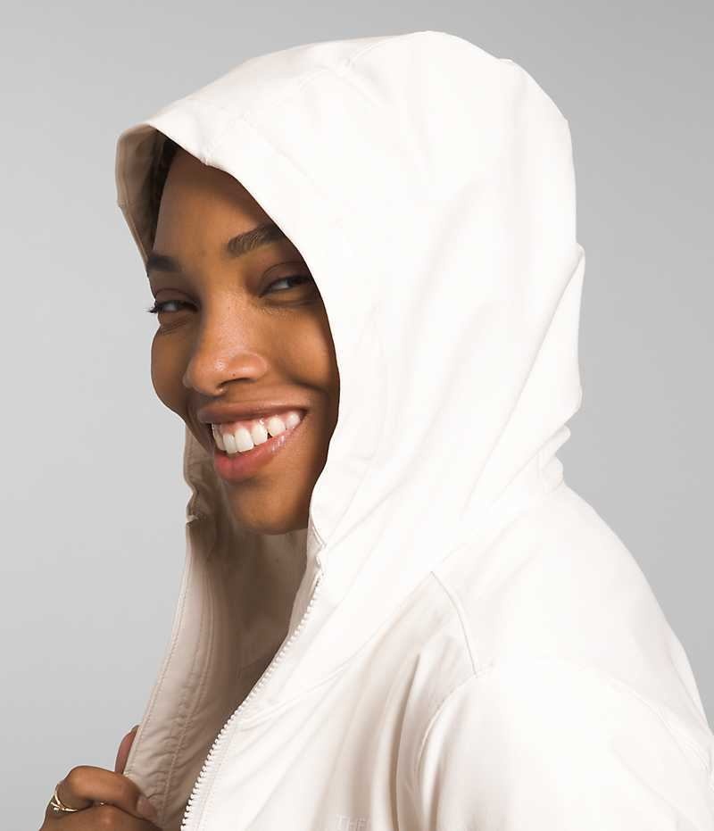 White Women's The North Face Shelbe Raschel Hoodie Softshell Jacket | DUBLIN IELK