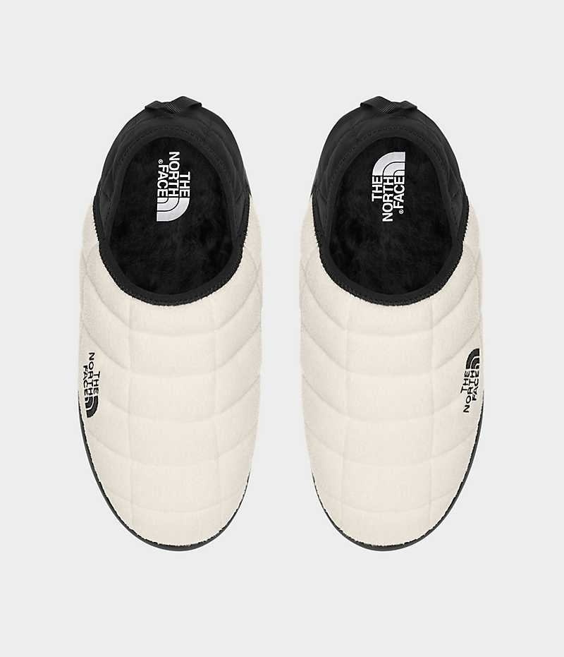 White / Black Women's The North Face ThermoBall™ Traction V Denali Mules | IRELAND SEOJ