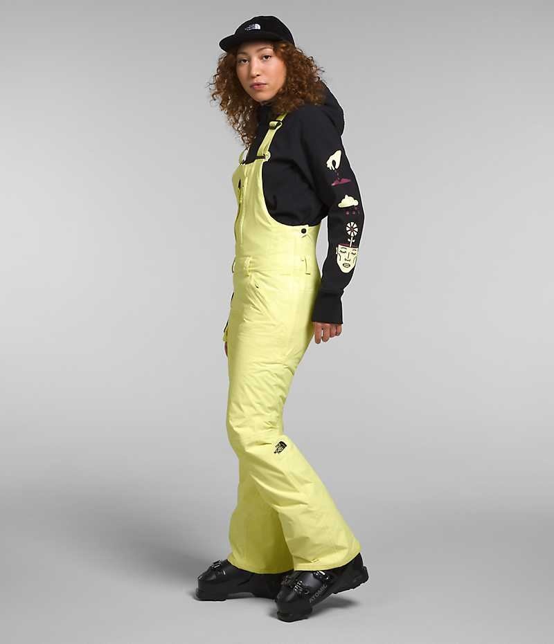 Yellow Women's The North Face Freedom Insulated Bib Pants | IRELAND MWRF