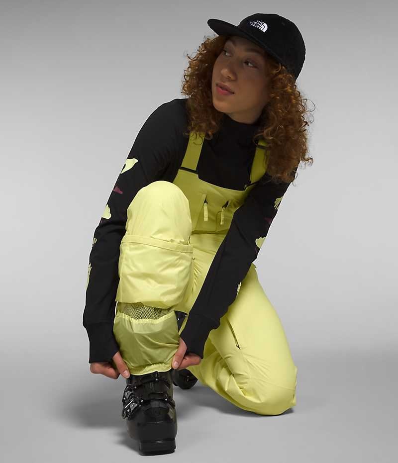 Yellow Women's The North Face Freedom Insulated Bib Pants | IRELAND MWRF