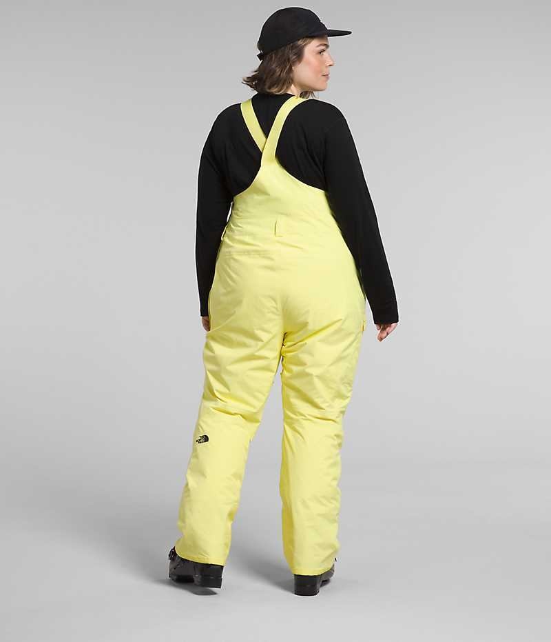 Yellow Women's The North Face Plus Freedom Insulated Bib Pants | IRELAND ASMI