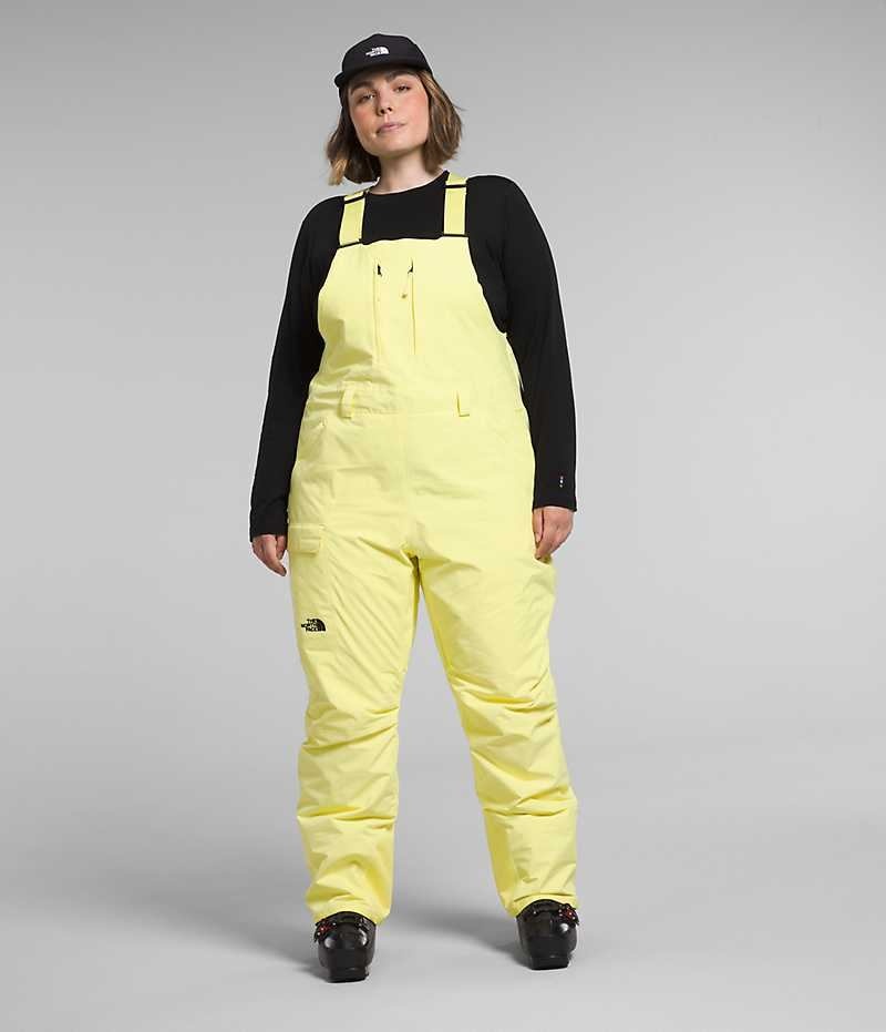 Yellow Women\'s The North Face Plus Freedom Insulated Bib Pants | IRELAND ASMI