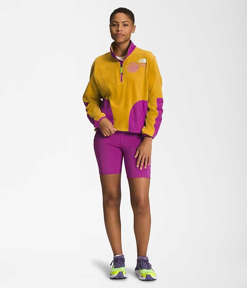 Yellow / Purple Women's The North Face Trailwear Fantasy Ridge ½-Zip Sweatshirt | IRELAND YRAQ