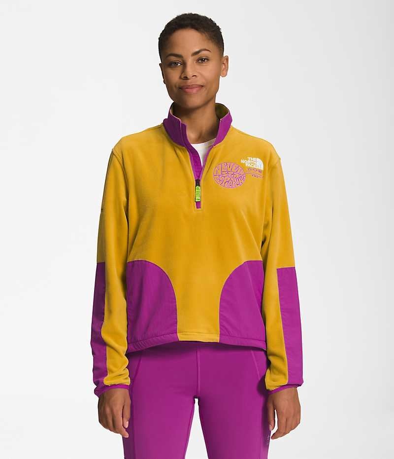 Yellow / Purple Women\'s The North Face Trailwear Fantasy Ridge ½-Zip Sweatshirt | IRELAND YRAQ